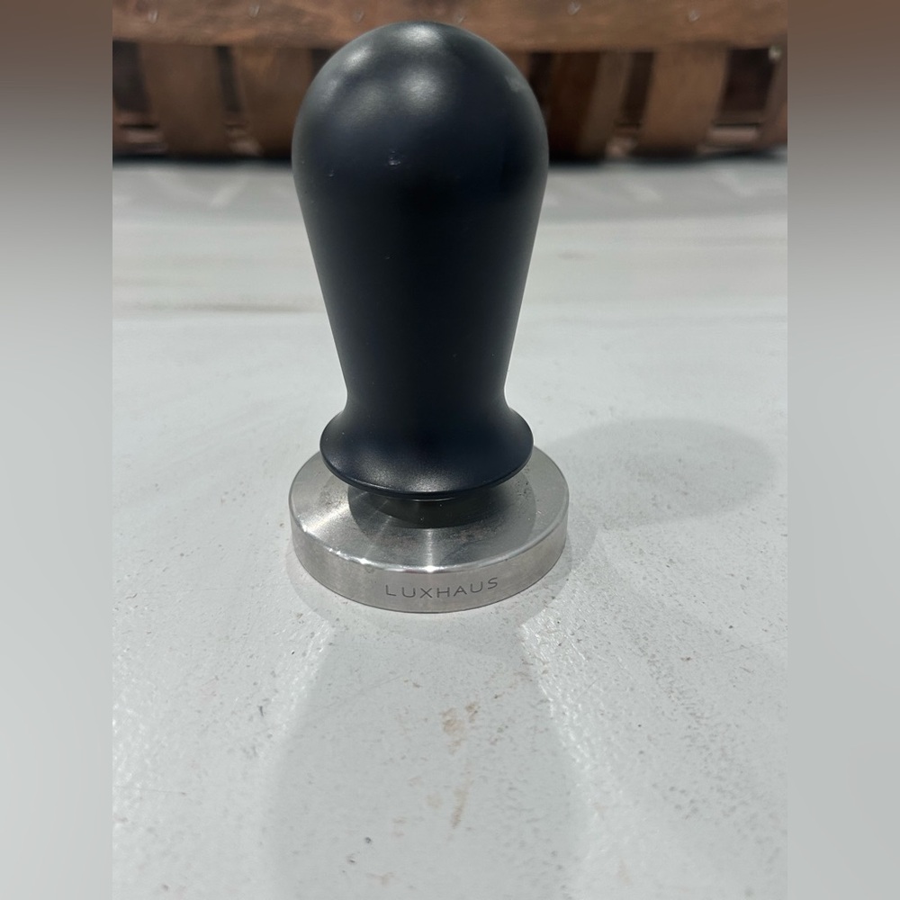 Luxhaus Coffee Tamper - Black Handle, Silver Base